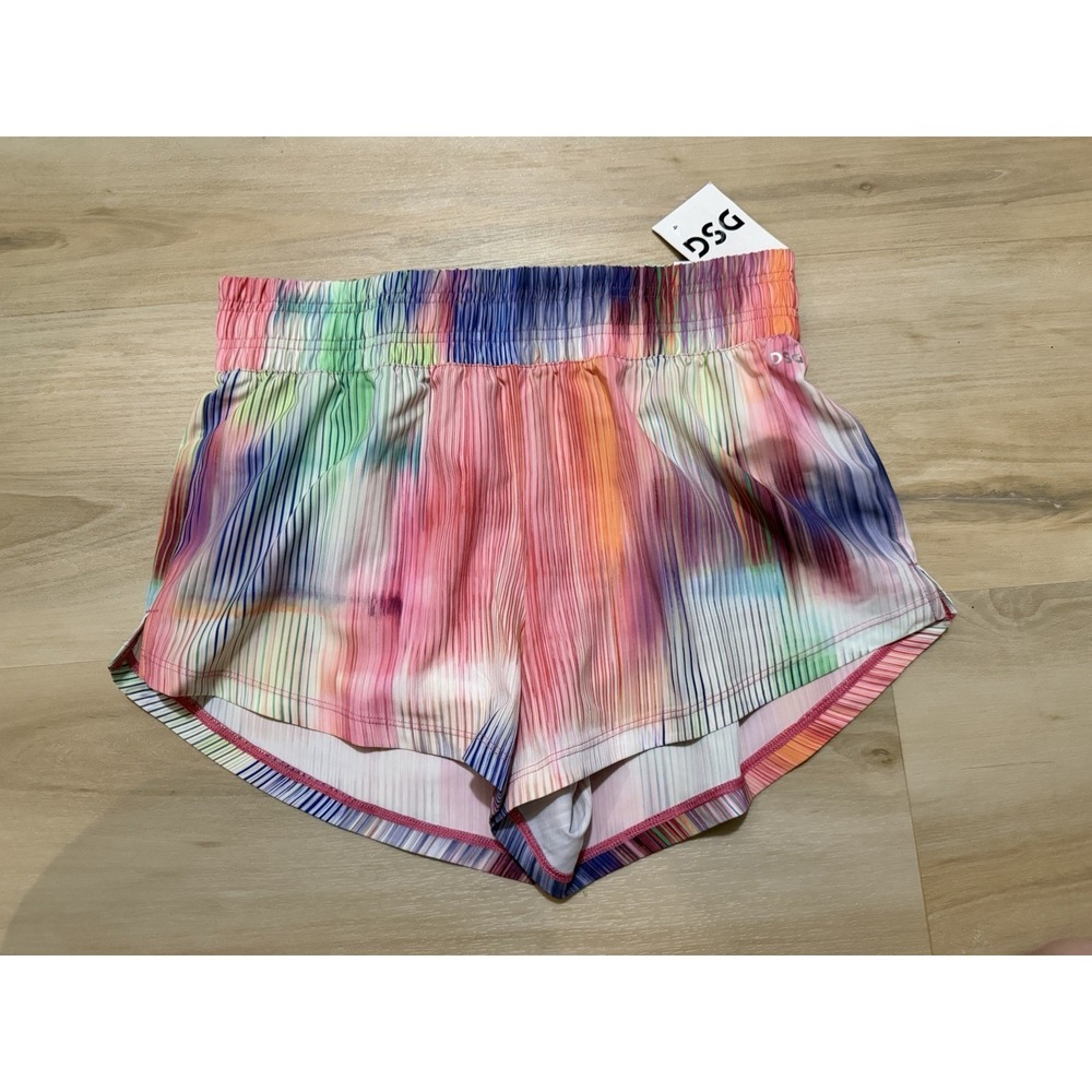 DSG Stride High-Rise Running Shorts Prismatic Reflection Women's Small NWT